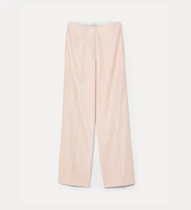 Forte pantaloni pantaloni sartoriali jacquard pois Loto