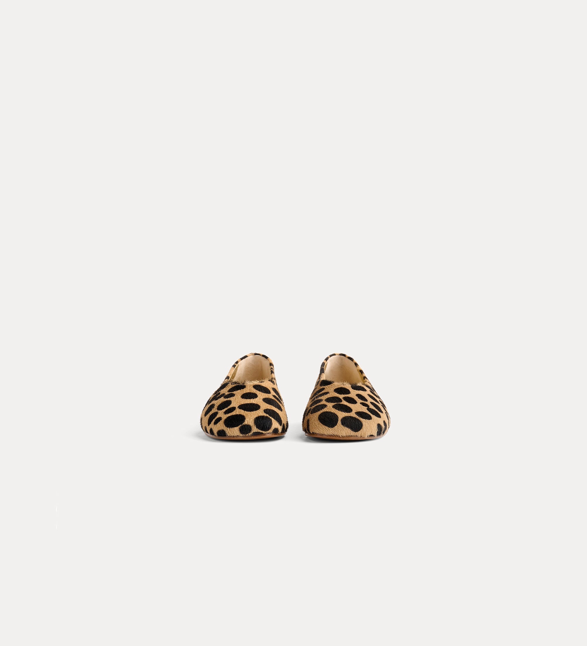 Forte Scarpe ballerine stampa pois noisette in pony