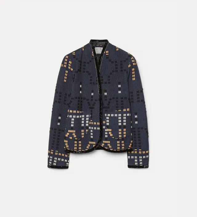Forte giacche Samarcanda giacca jacquard notte ricami con perline