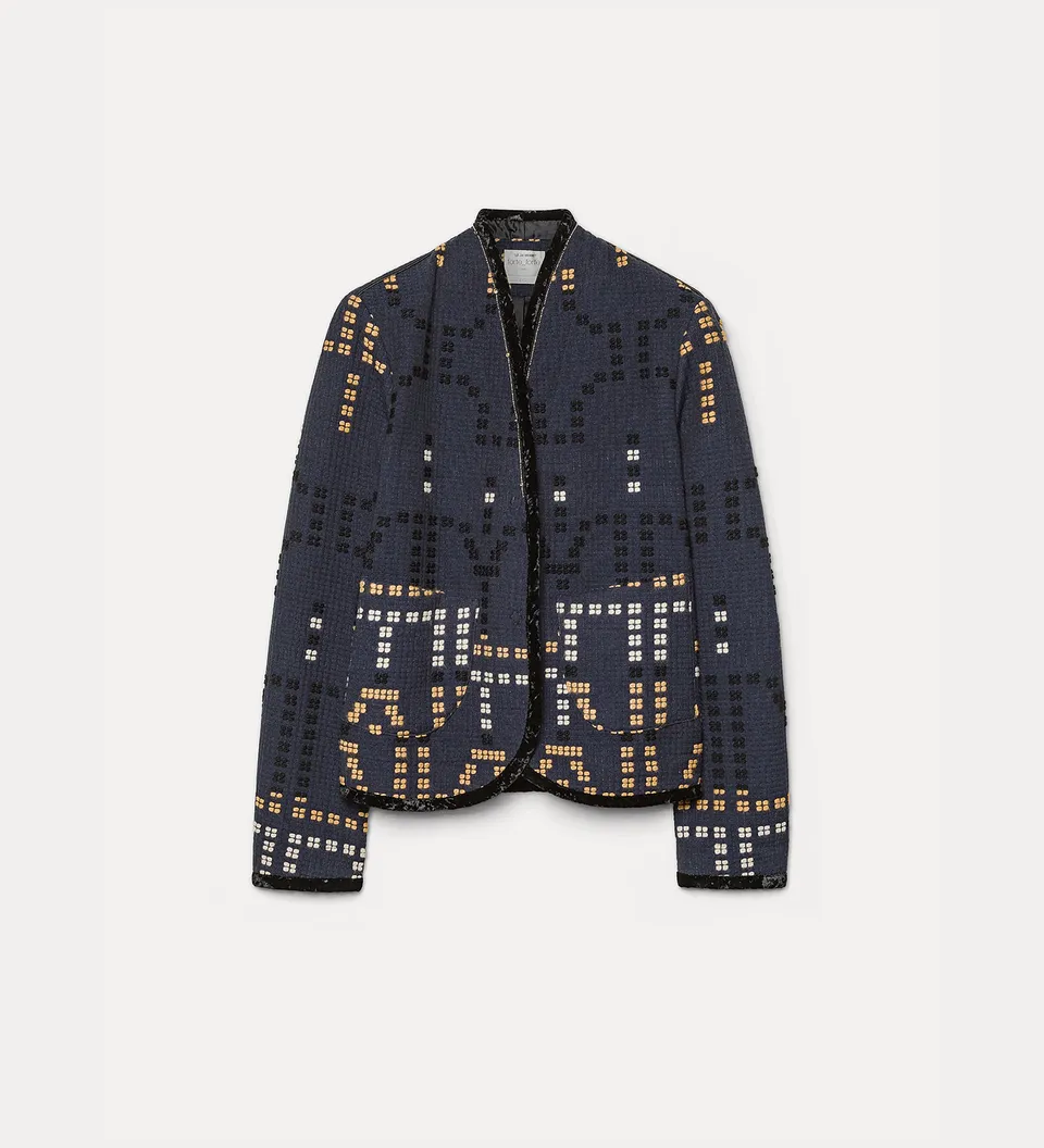 Forte giacche Samarcanda giacca jacquard notte ricami con perline
