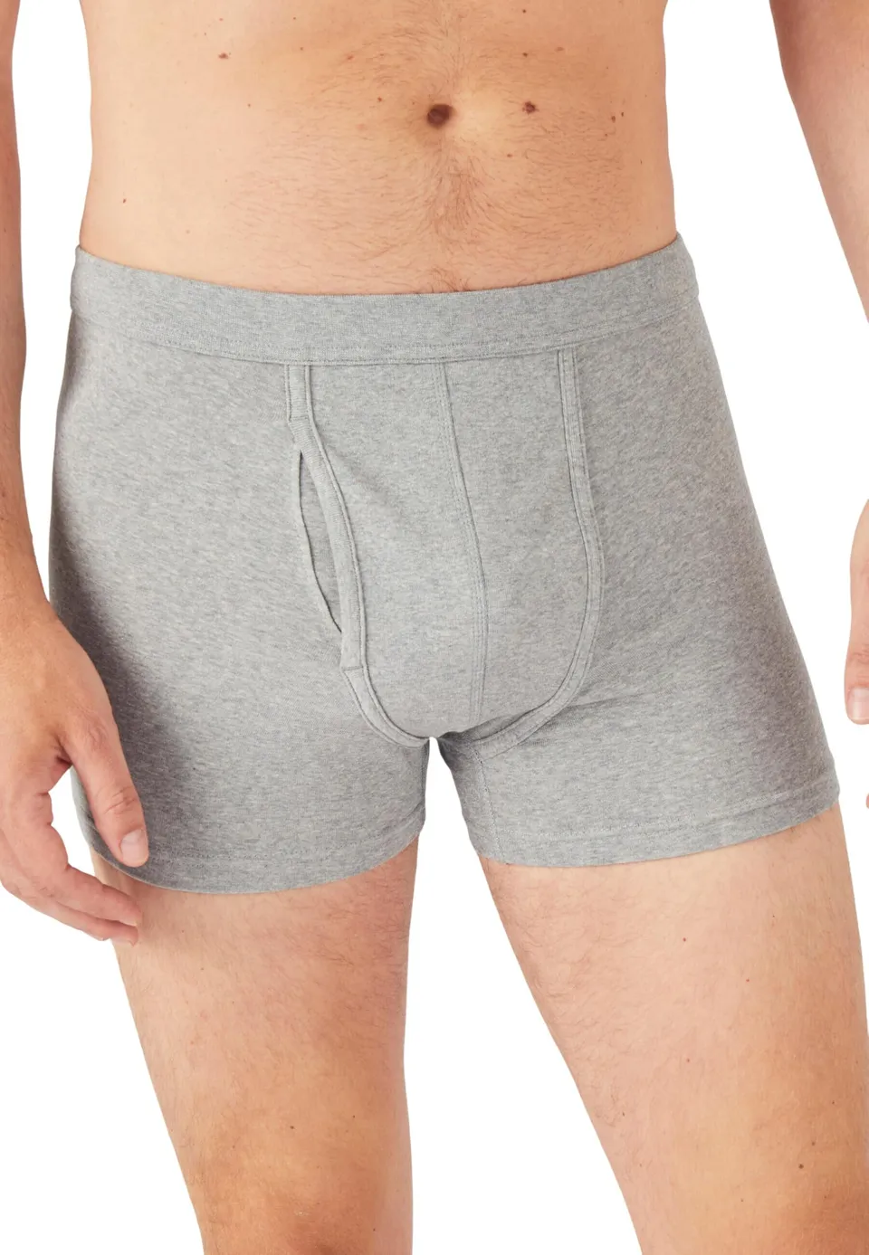 Damart Biancheria intima set 2 boxer aperti uomo M blu grigio cotone