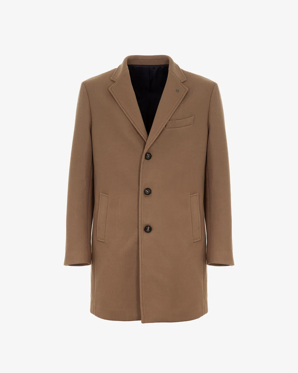 Markup Uomo Cappotti Cappotto baronetto panno maglie cappotto