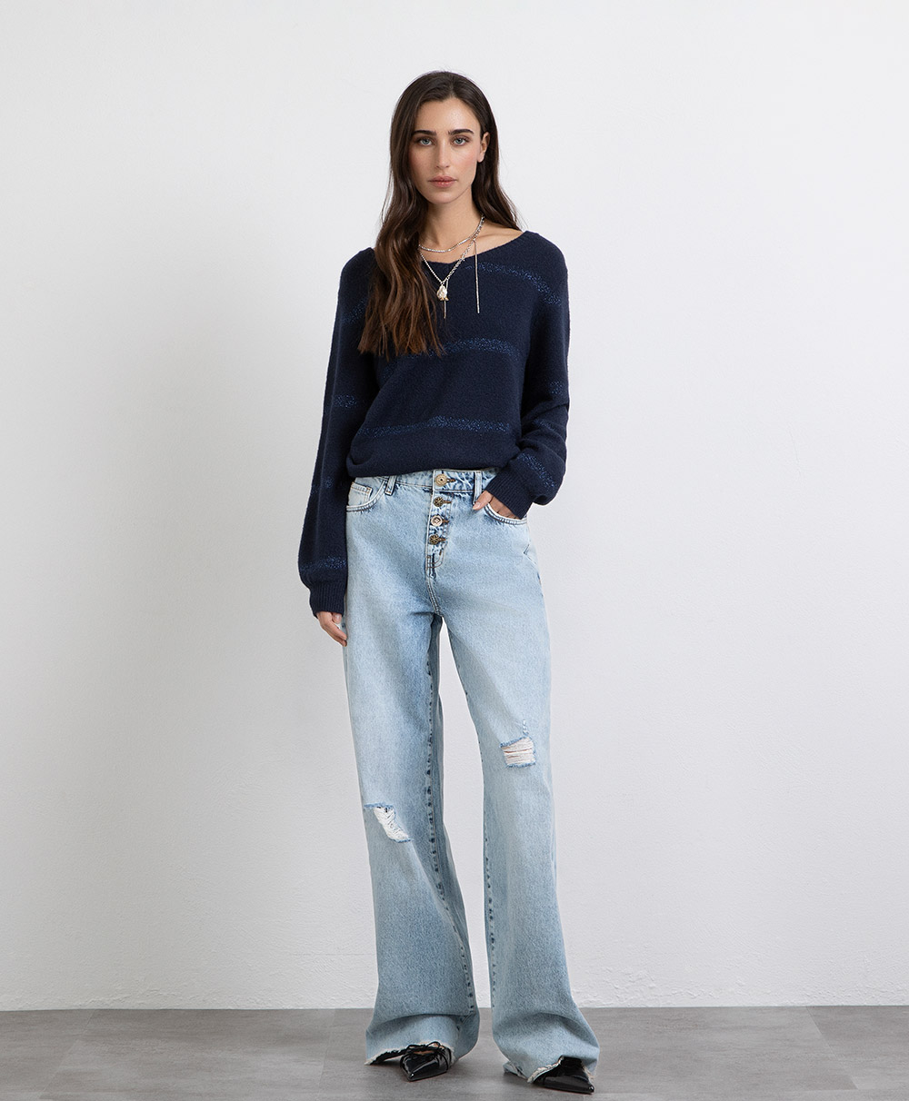 Markup Donna Camicie & Bluse Scollo V con inserti lurex