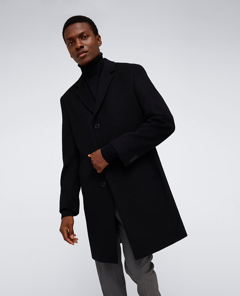 Kenneth Cole Reaction Clothing The Classic Fit Overcoat cappotto nero