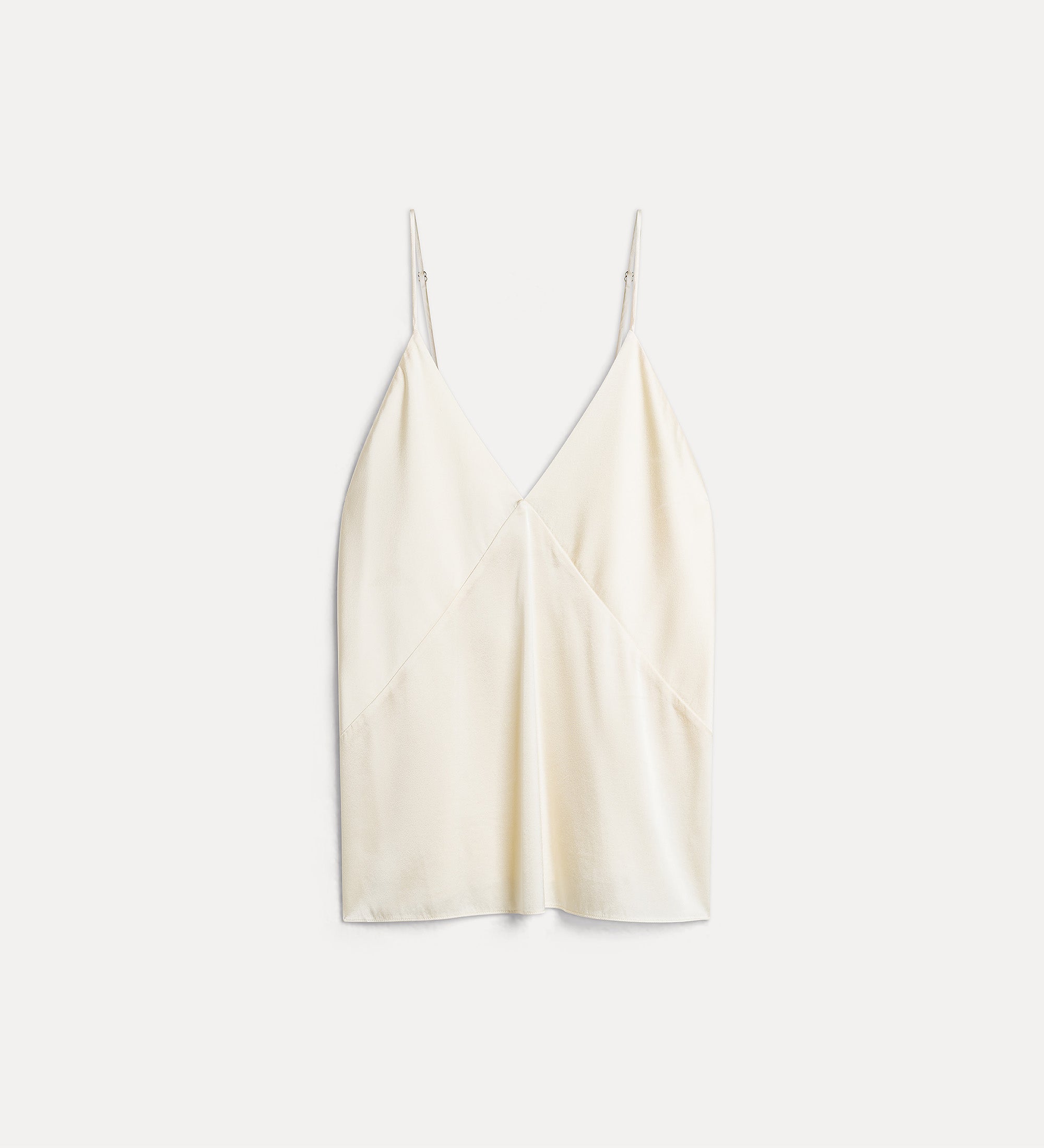 Forte top heavy silk satin top top avorio in seta