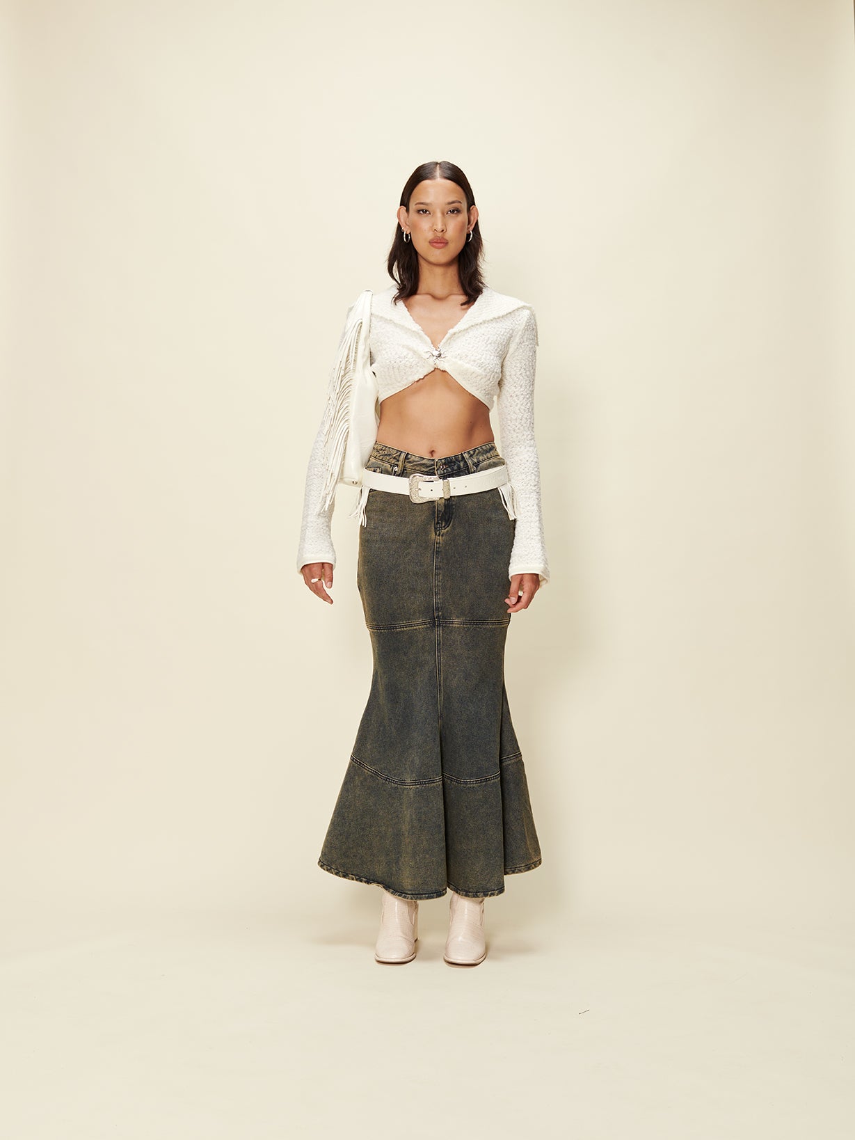 House Of Sunny Women's Knitwear SAIL KNIT maglia cropped colletto marinaio