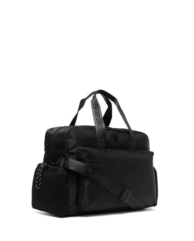 Psycho Bunny Accessories MENS NYLON WEEKENDER DUFFLE BAG MO2400147 borsa nera