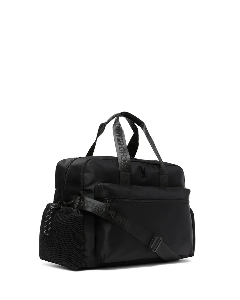 Psycho Bunny Accessories MENS NYLON WEEKENDER DUFFLE BAG MO2400147 borsa nera