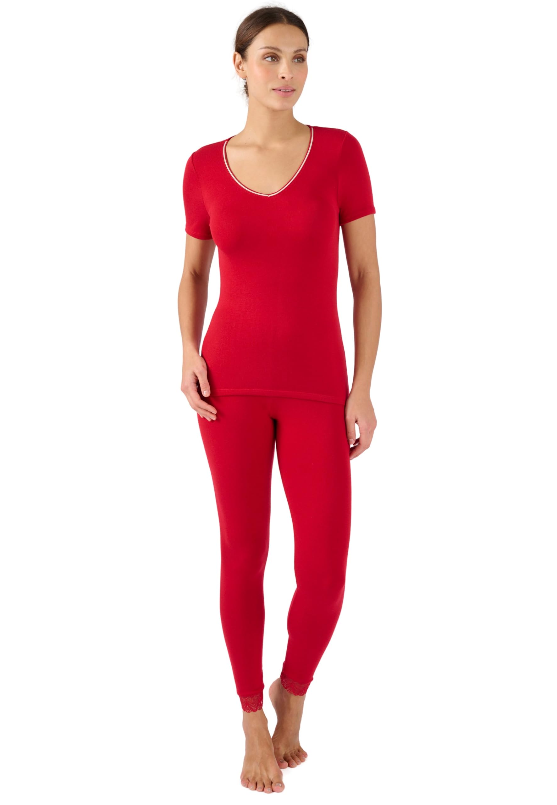 Damart Thermolactyl Sensitive maglietta donna manica corta nera calore 3