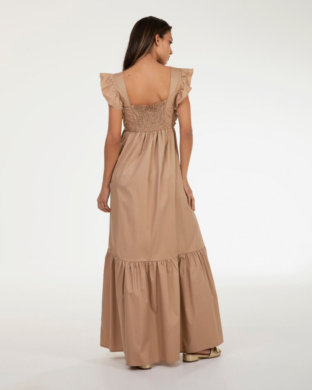 Markup Donna Vestiti Abito lungo in tela vela di cotone