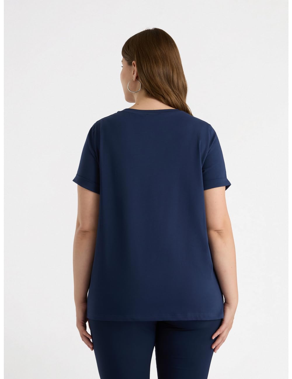 Fiorella Rubino Top e t-shirt T-Shirt con Inserto Stampato t-shirt M Plus jersey blu