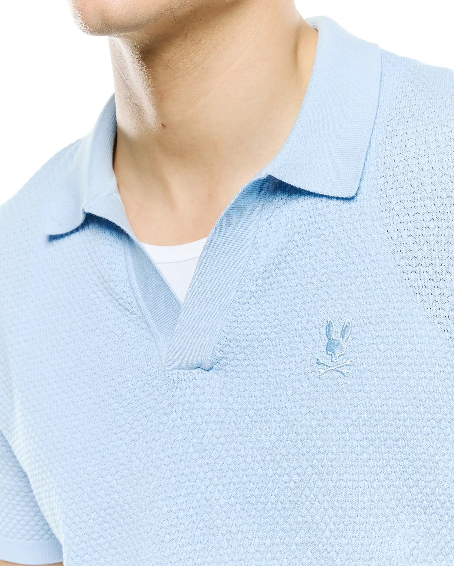 Psycho Bunny Men's Polos MENS DEVON KNIT POLO MT0100169 polo 434 Skyway XXS-XXXL cotone