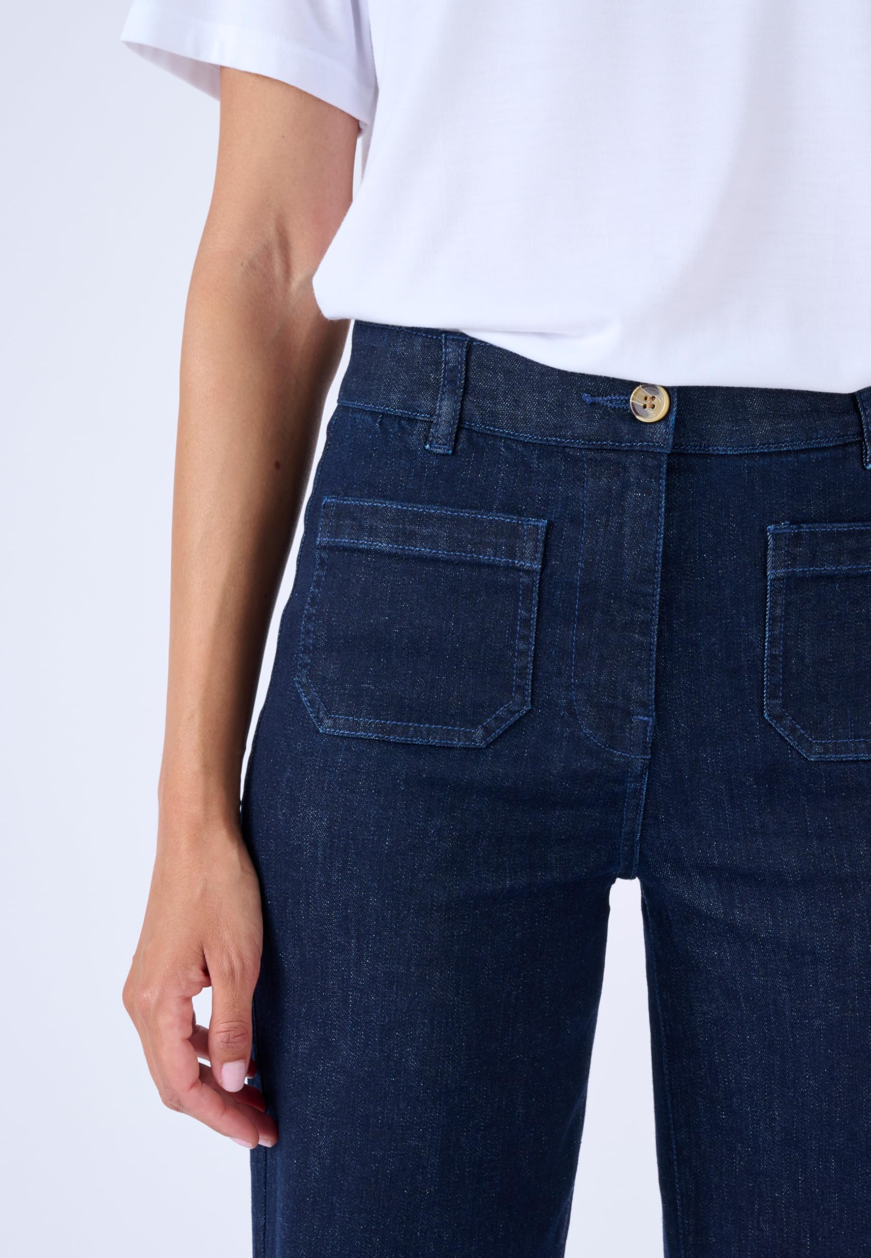 Damart Prêt-à-porter Jeans Grandi Tasche Placcato jeans donna taglie 54-56