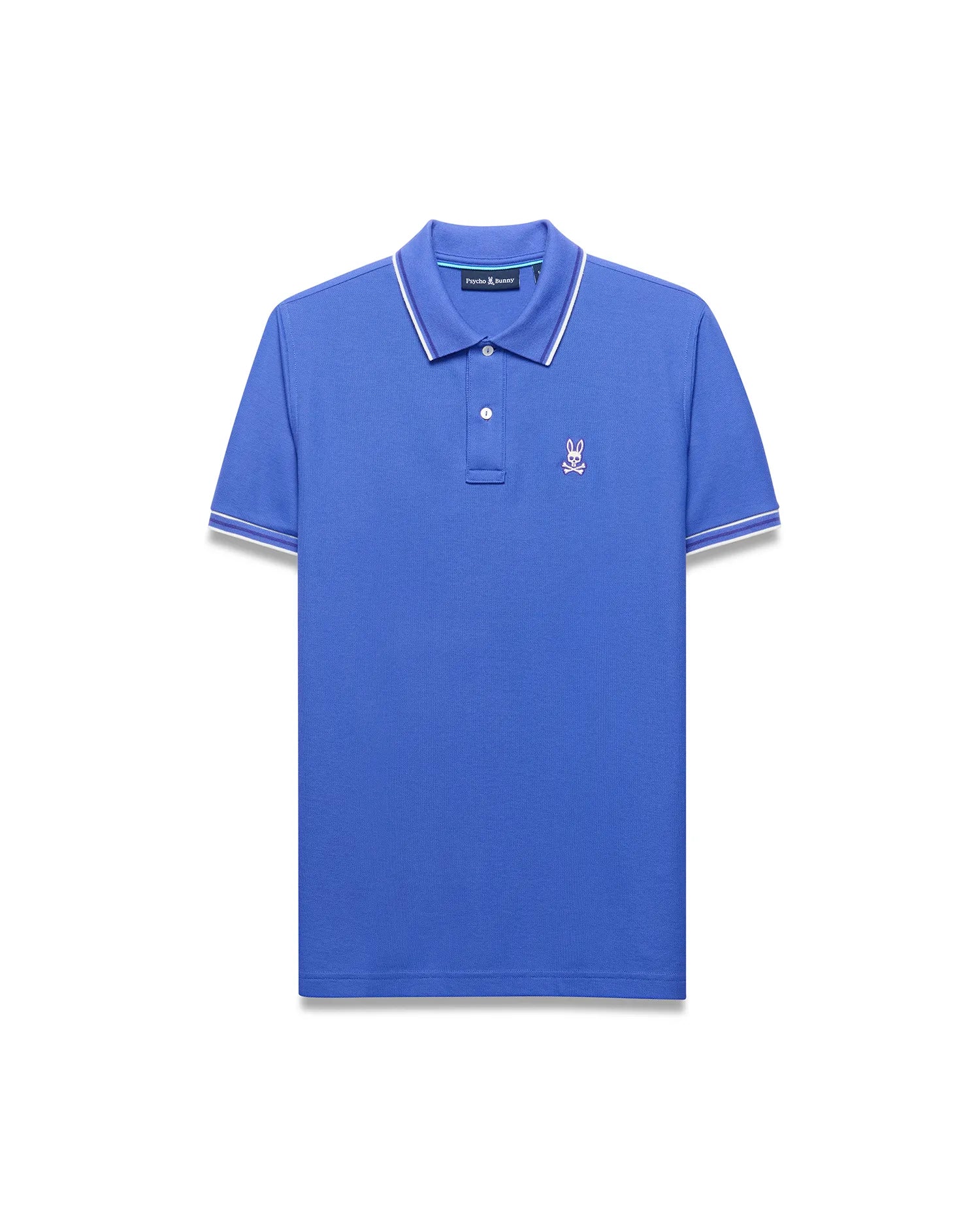 Psycho Bunny Men's Polos Atley Pima Pique Polo blu cotone Pima