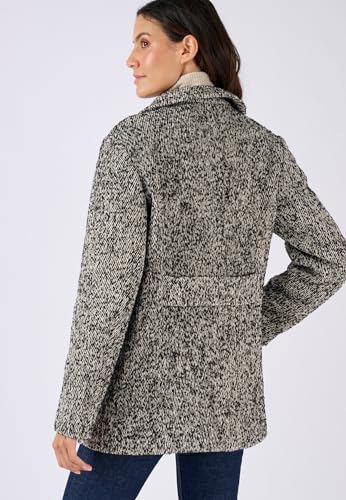 Damart Thermolactyl cappotto misto lana donna nero stampato 52