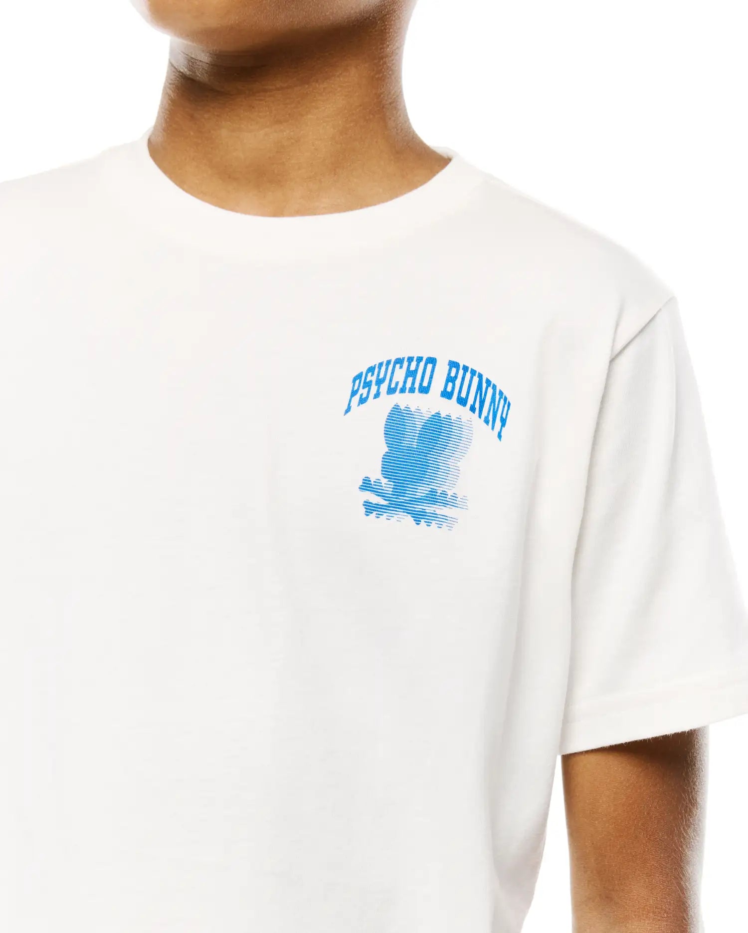Psycho Bunny Kids Tees Nathaniel T-shirt bambino ecru Pima