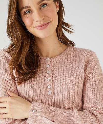 Damart Prêt-à-porter maglione maglia perla miscela alpaca rosa tenue 40