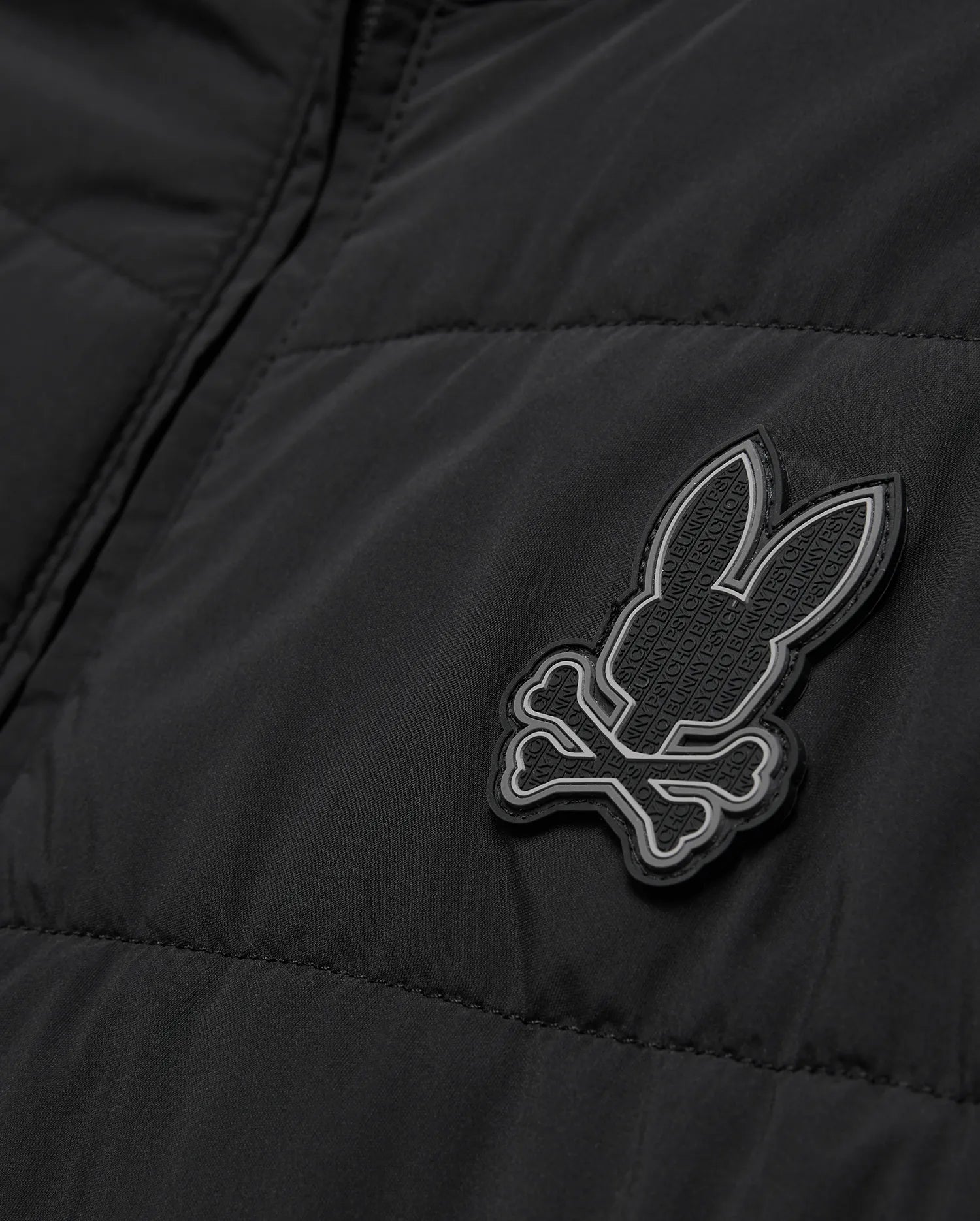 Psycho Bunny Jackets Gordley Mix Media Jacket giacca nera con cappuccio