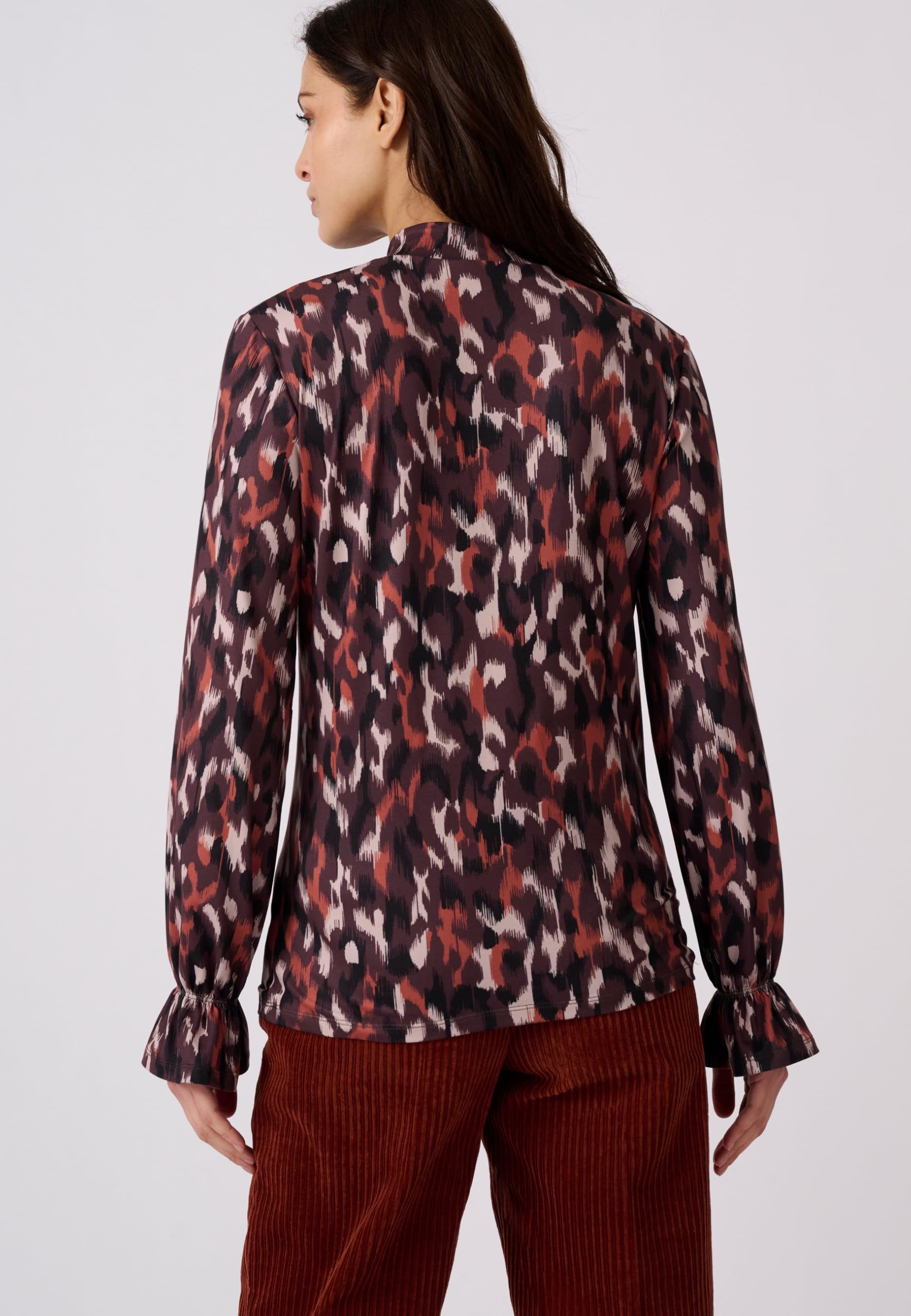 Damart Prêt-à-porter maglietta donna maculata calda collo alto