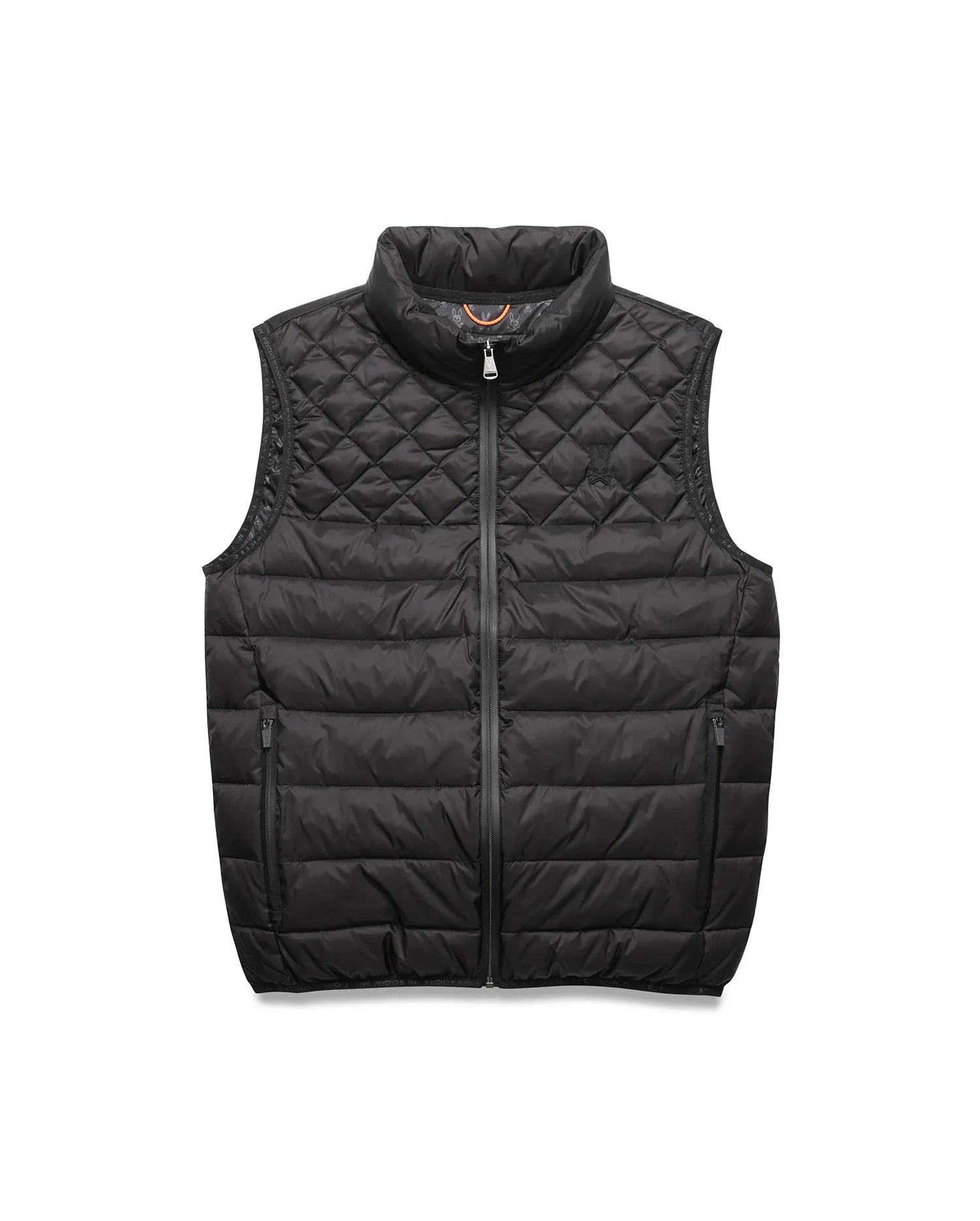 Psycho Bunny Jackets Emerik Quilted Puffer Vest gilet nero in nylon