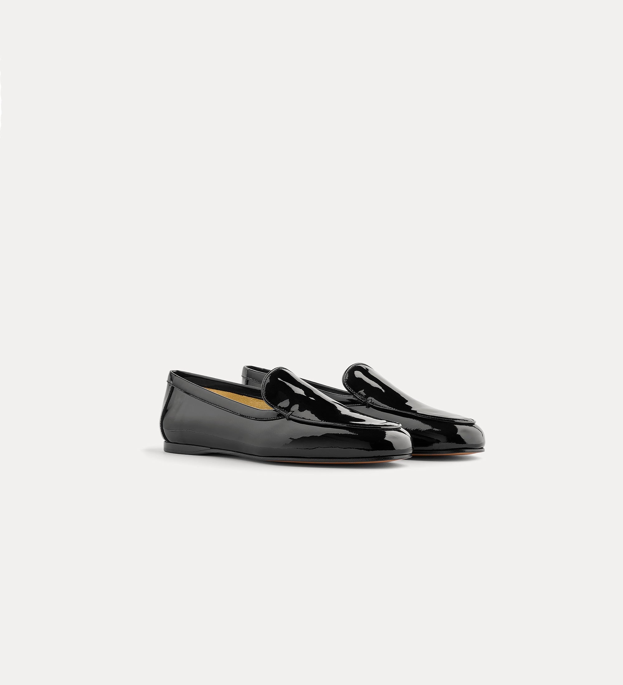 Forte scarpe mocassini neri in pelle verniciata