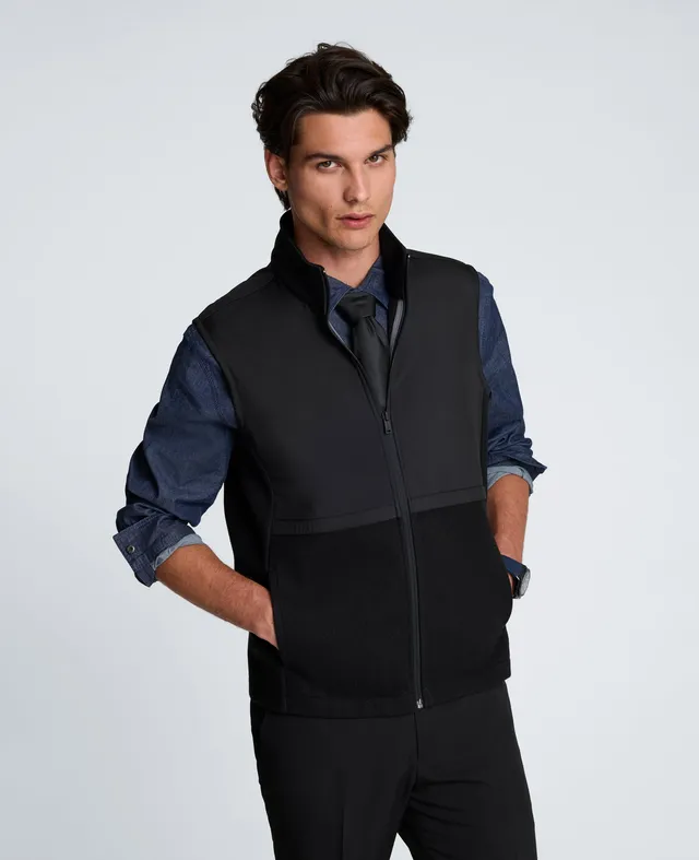 Kenneth Cole Reaction Clothing Blocked Vest gilet nero imbottito leggero