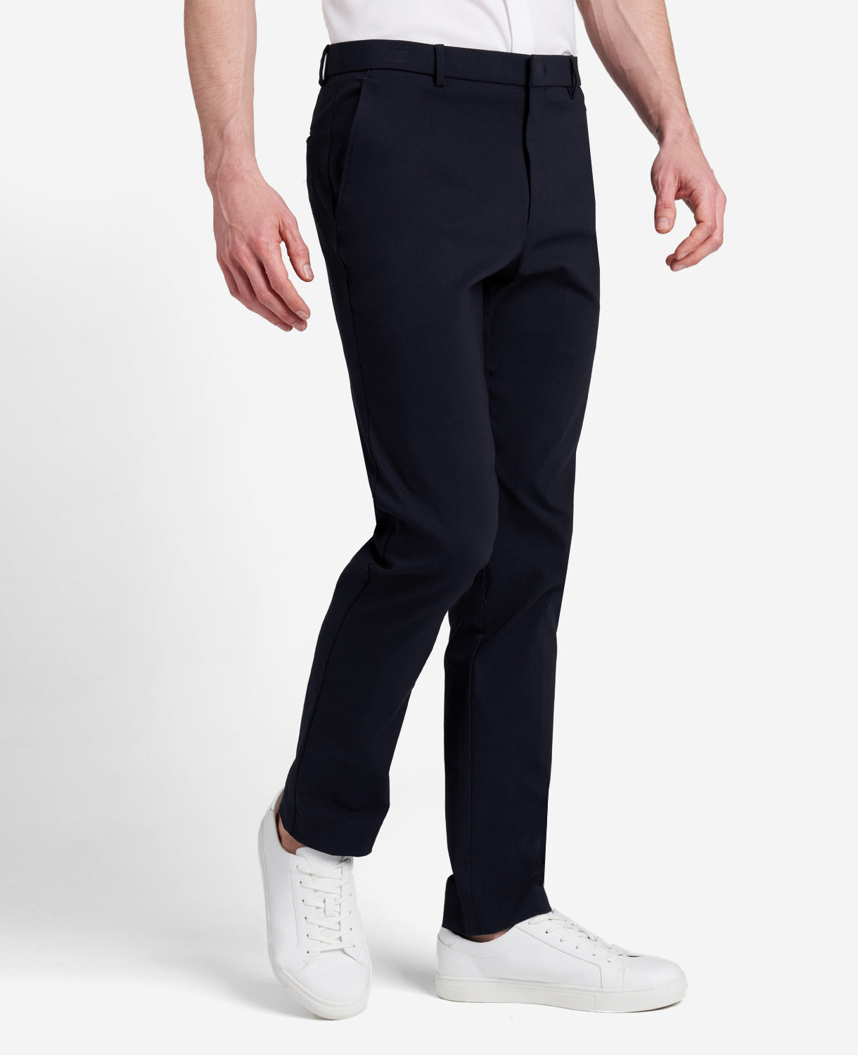 Kenneth Cole Reaction Clothing Stretch Twill Regular-Fit Flex Waistband Pant pantaloni blu regular fit elasticizzati