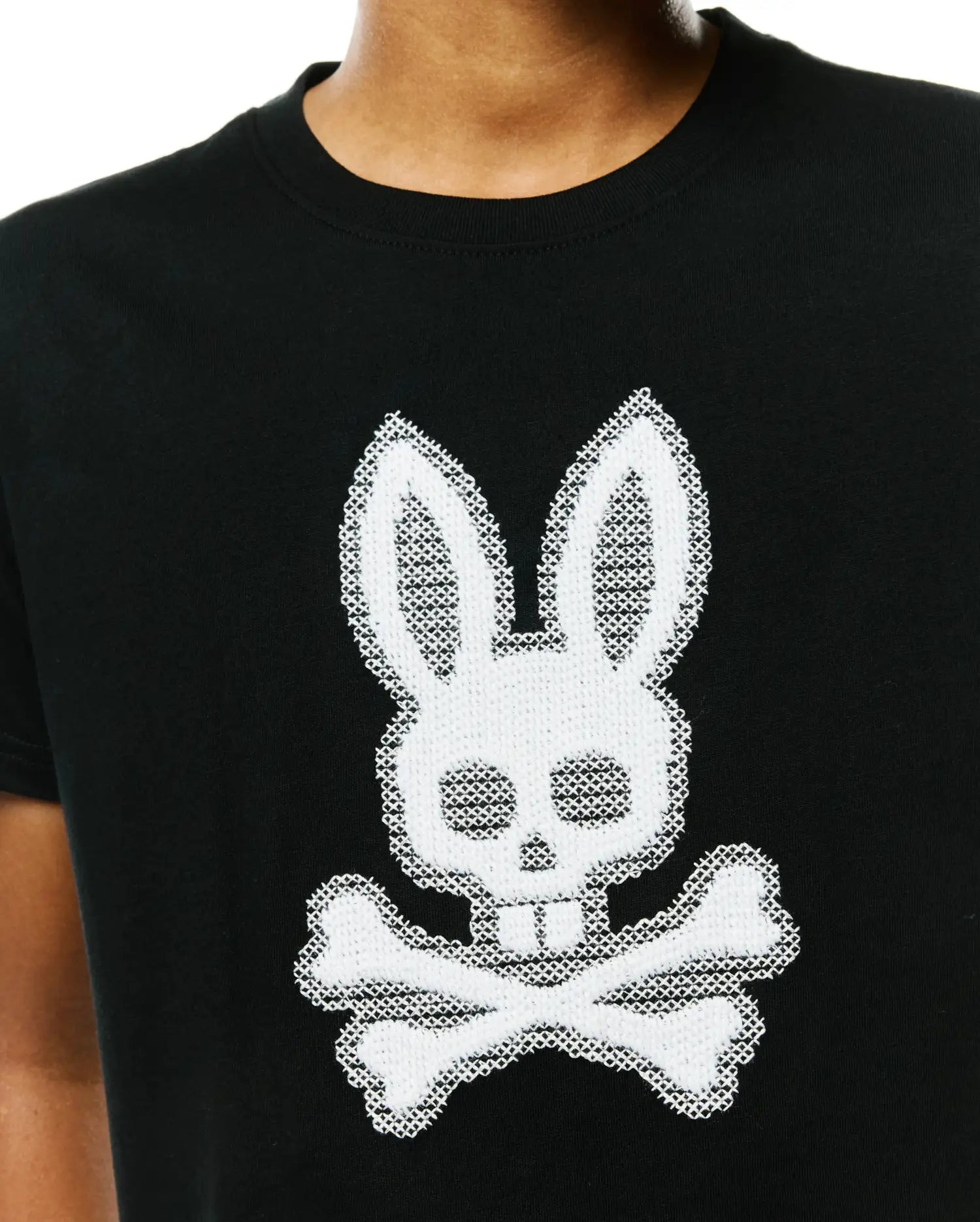 Psycho Bunny Kids Tees Samson Pima Graphic Tee maglietta nera 001, cotone Pima