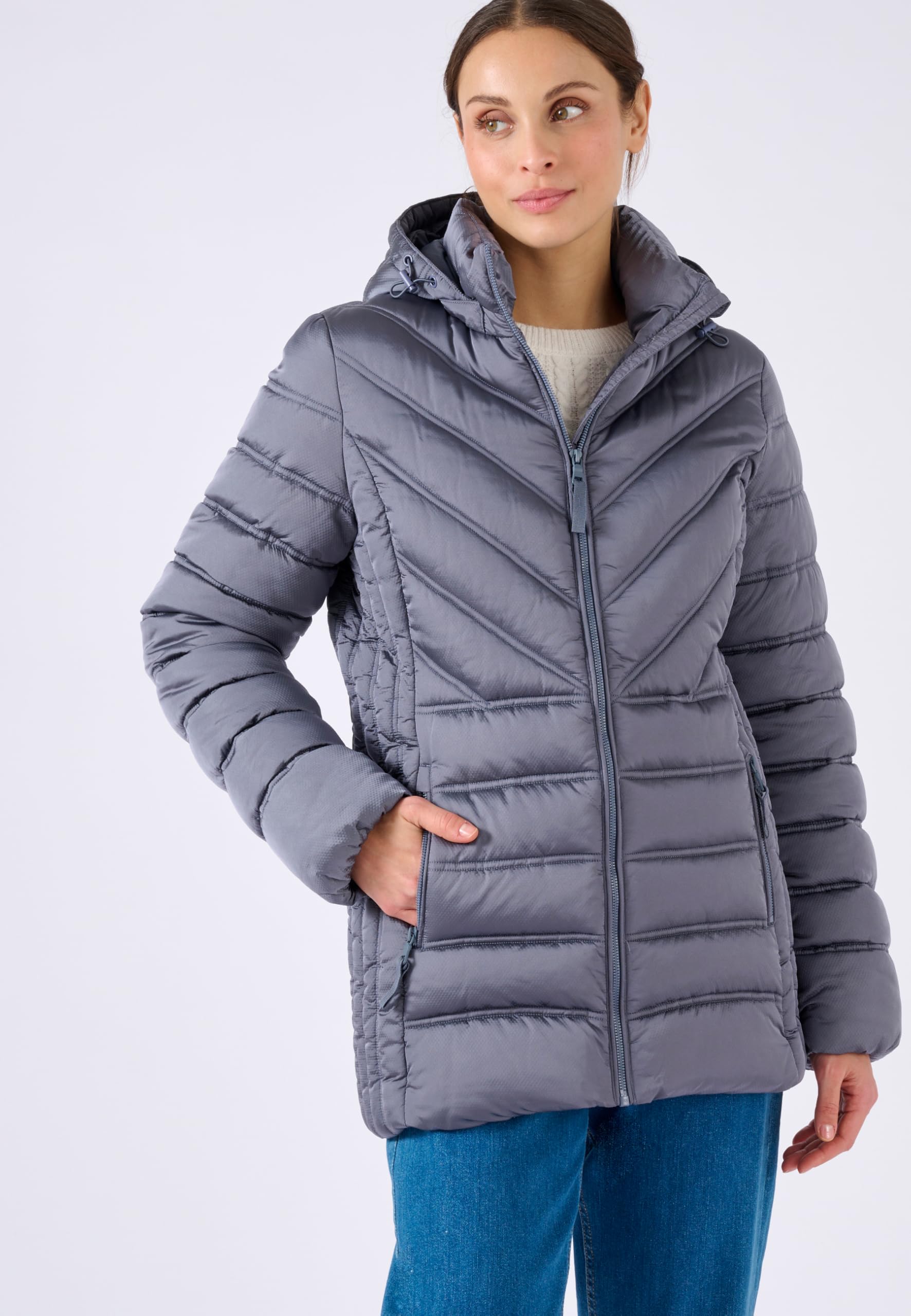 Damart Thermolactyl Parka donna 38-40 grigio ardesia idrorepellente