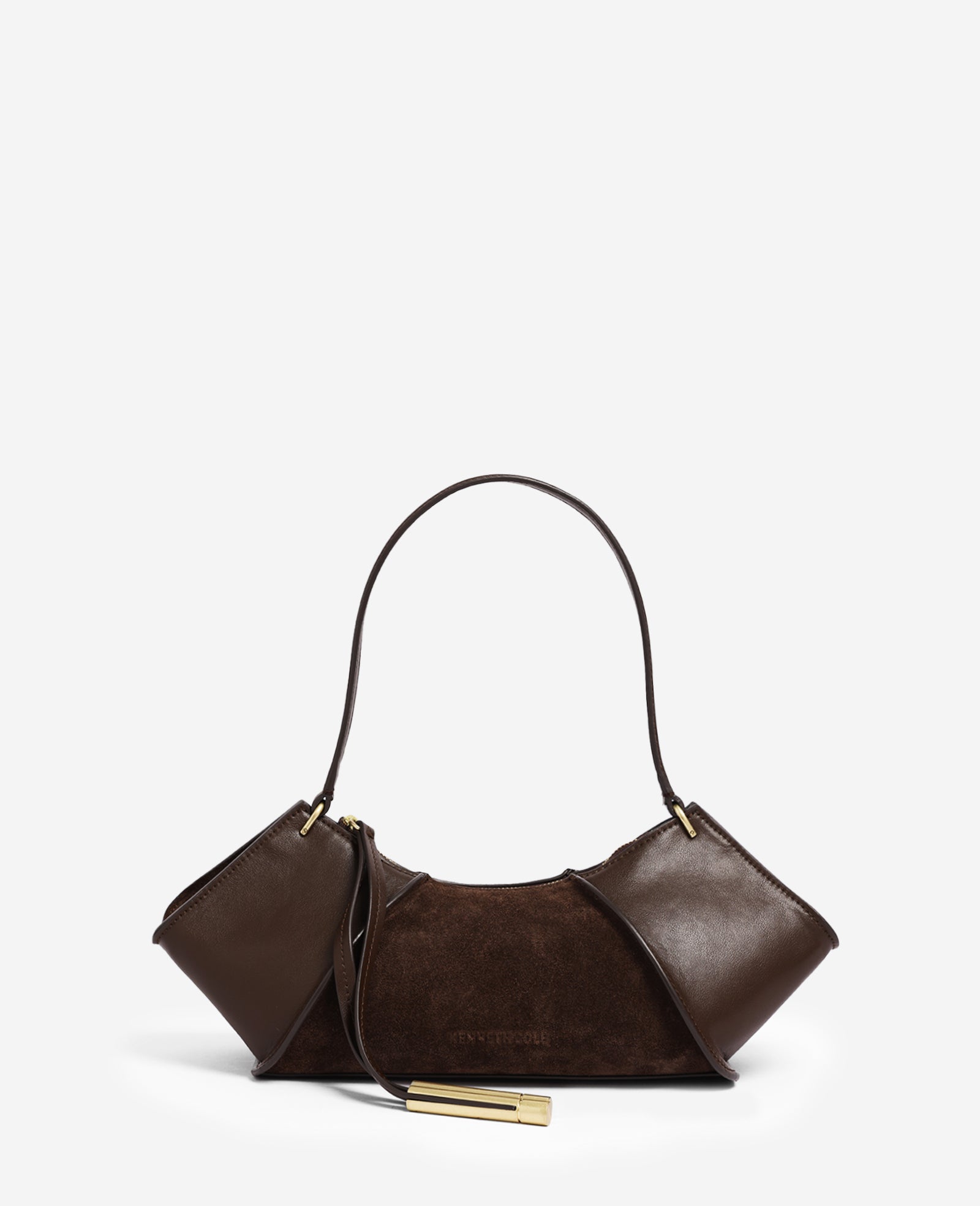 Kenneth Cole Reaction Bags Crosby Suede borsa a spalla cioccolato