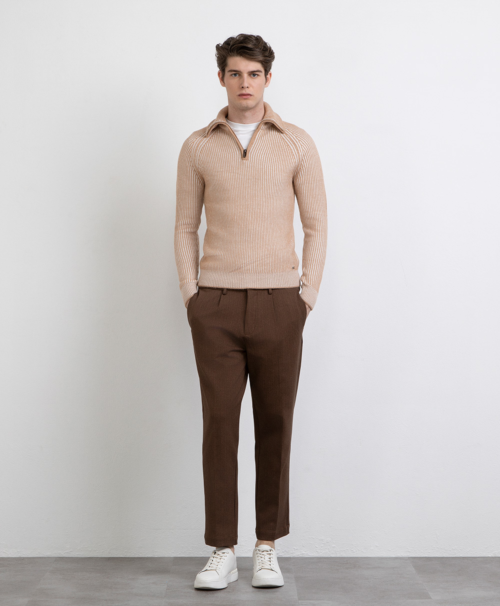 Markup Uomo Maglieria Lupetto zip maglia inglese