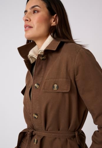 Damart Prêt-à-porter Giacca sahariana Mix Lyocell donna marrone