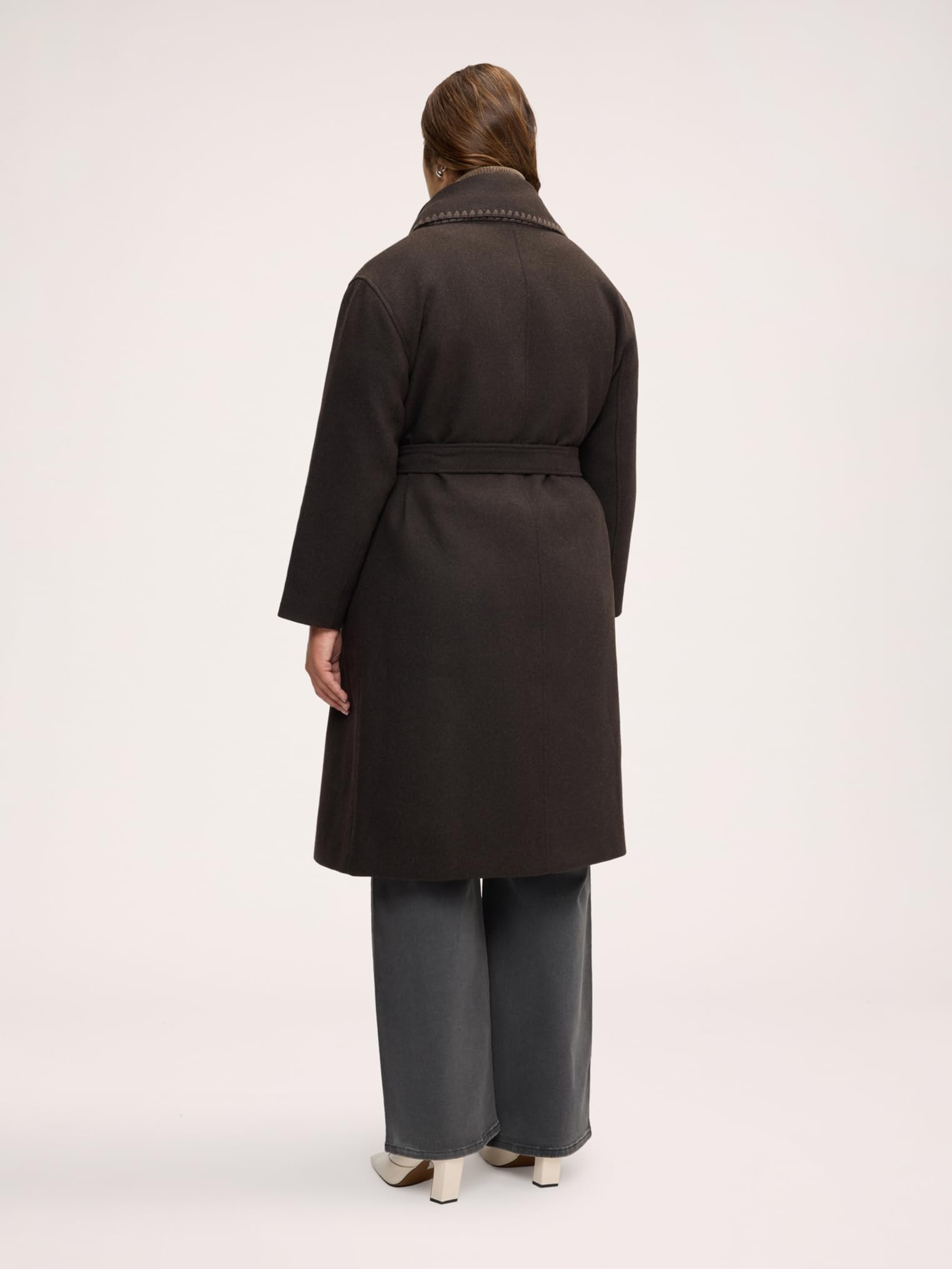 Fiorella Rubino Cappotti e Trench Cappotto misto lana con cintura cappotto 46 Plus