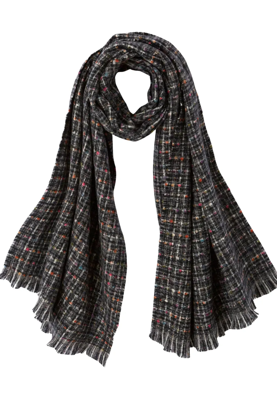Damart Accessori Sciarpa effetto tweed grigio melange