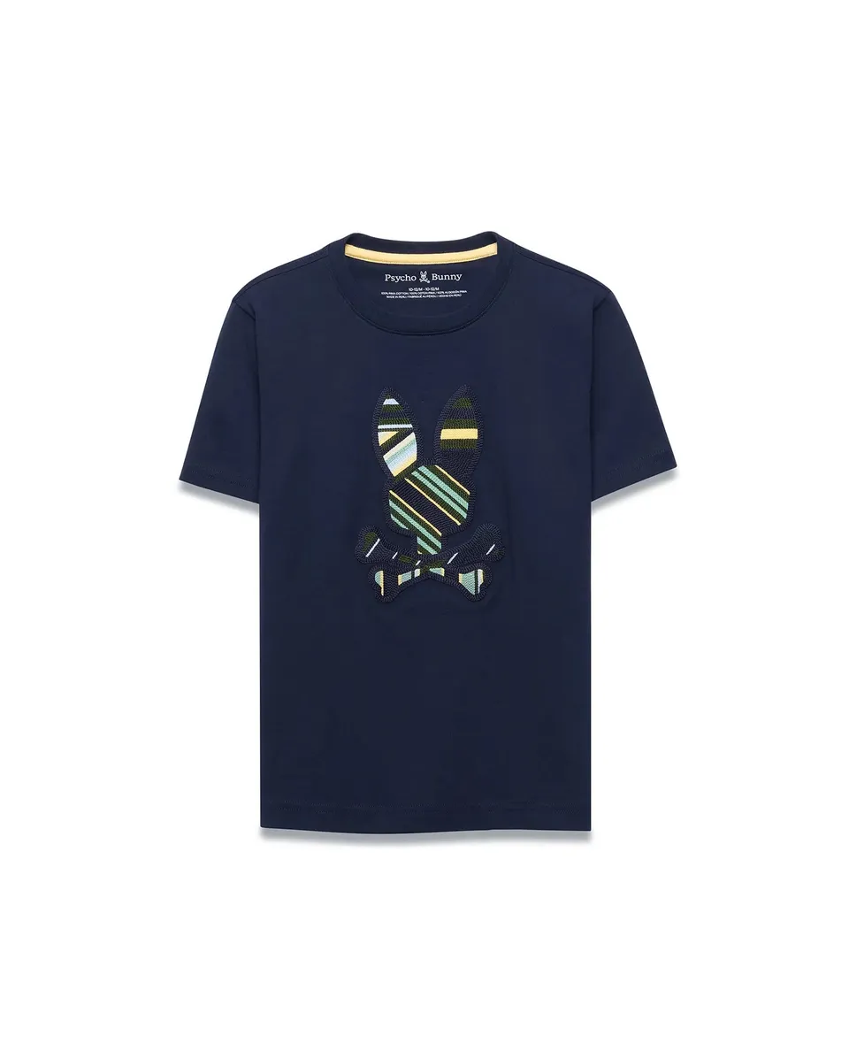 Psycho Bunny Kids Tees Drew Graphic Tee KT0200264 t-shirt blu Pima