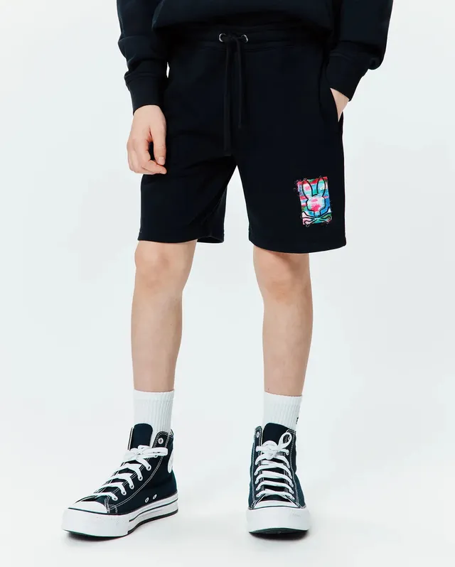 Psycho Bunny Kids Bottoms Isaac Short pantaloncini neri