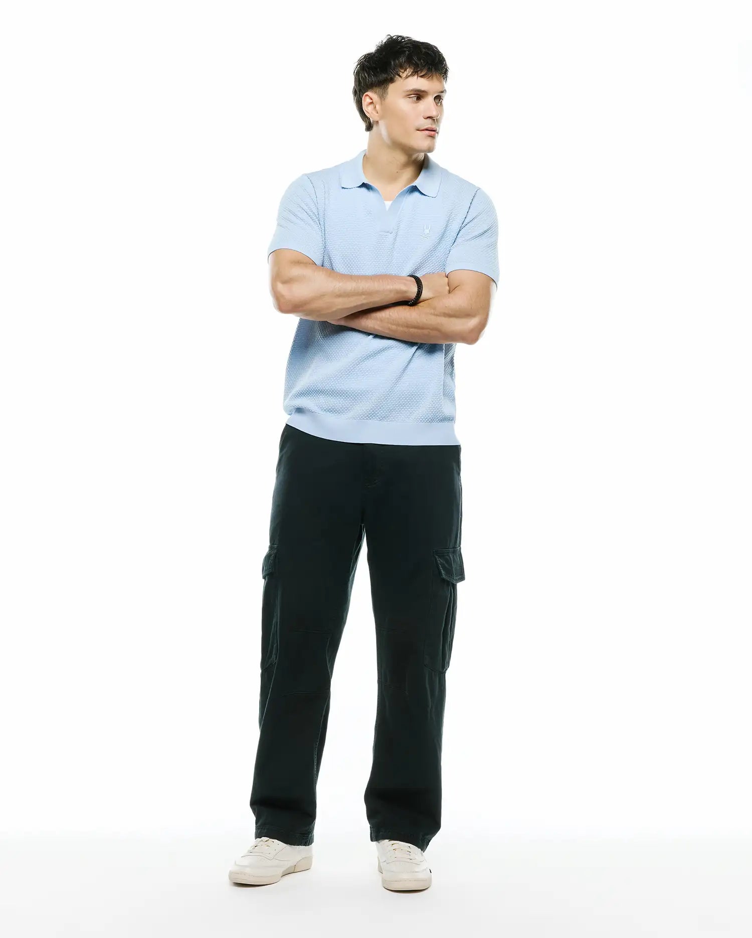 Psycho Bunny Men's Polos MENS DEVON KNIT POLO MT0100169 polo 434 Skyway XXS-XXXL cotone