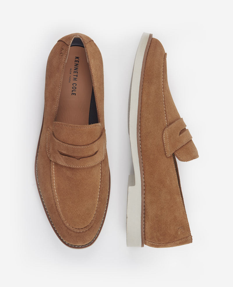 Kenneth Cole Reaction Shoes Savon Casual Penny Loafer mocassino uomo scamosciato