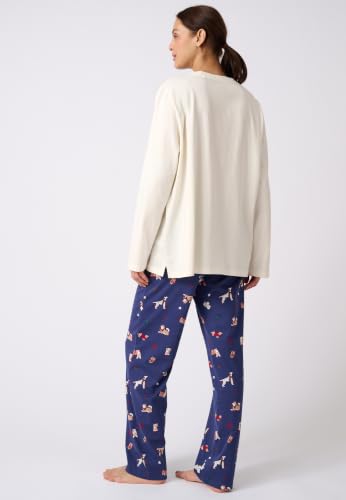 Damart Homewear Pigiama da donna natalizio in cotone