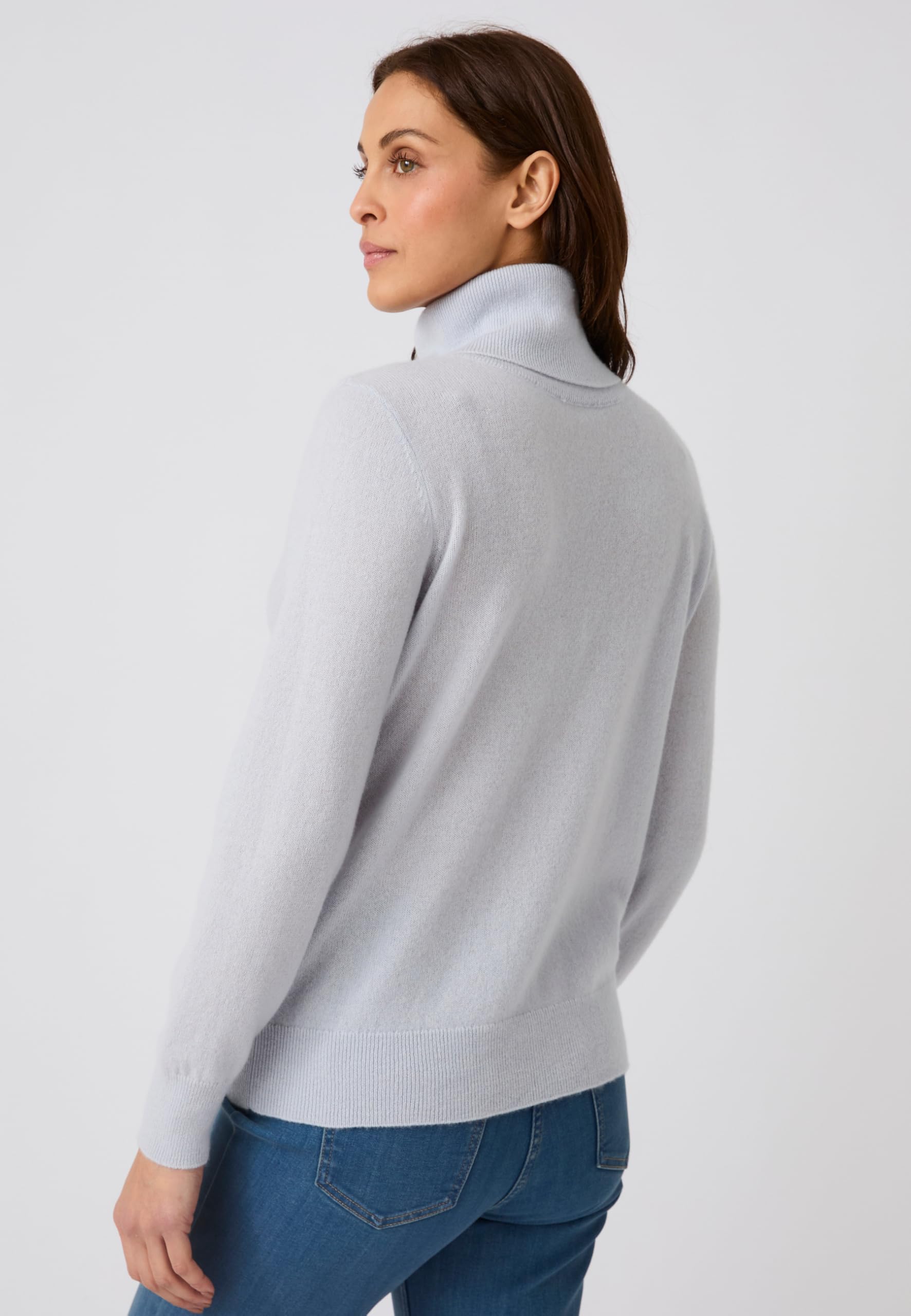 Damart Prêt-à-porter Maglione donna dolcevita in cashmere azzurro 38-40