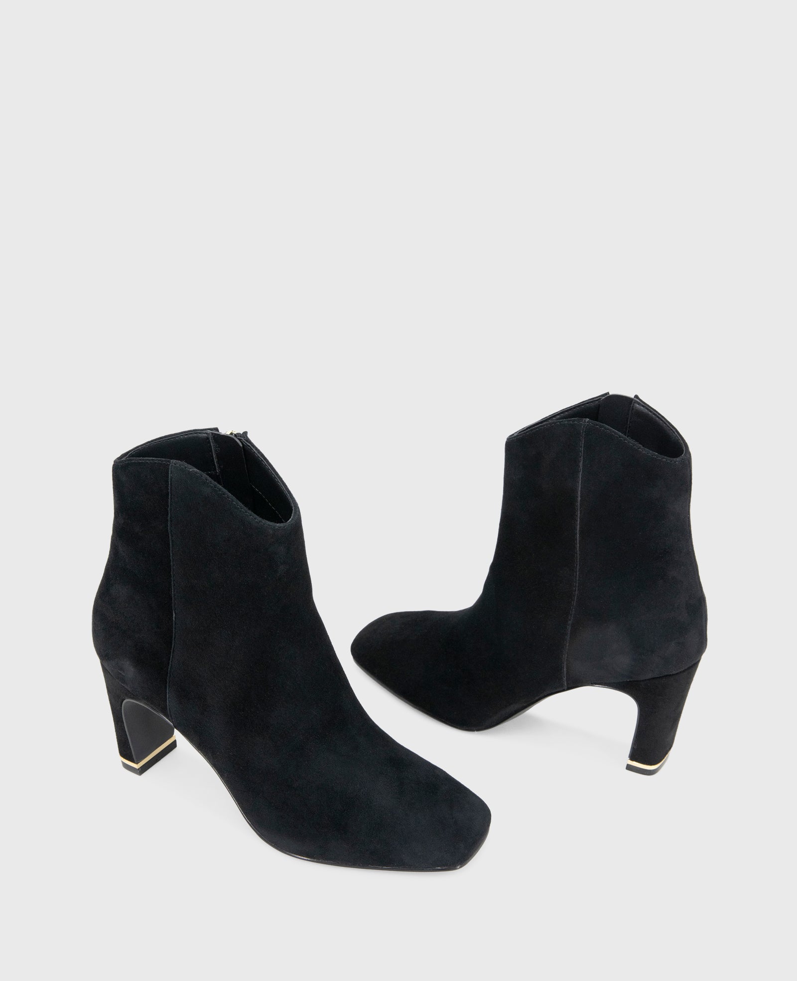 Kenneth Cole Reaction Shoes Grizelda Suede Heel Boot stivaletto nero tacco 7,1 cm