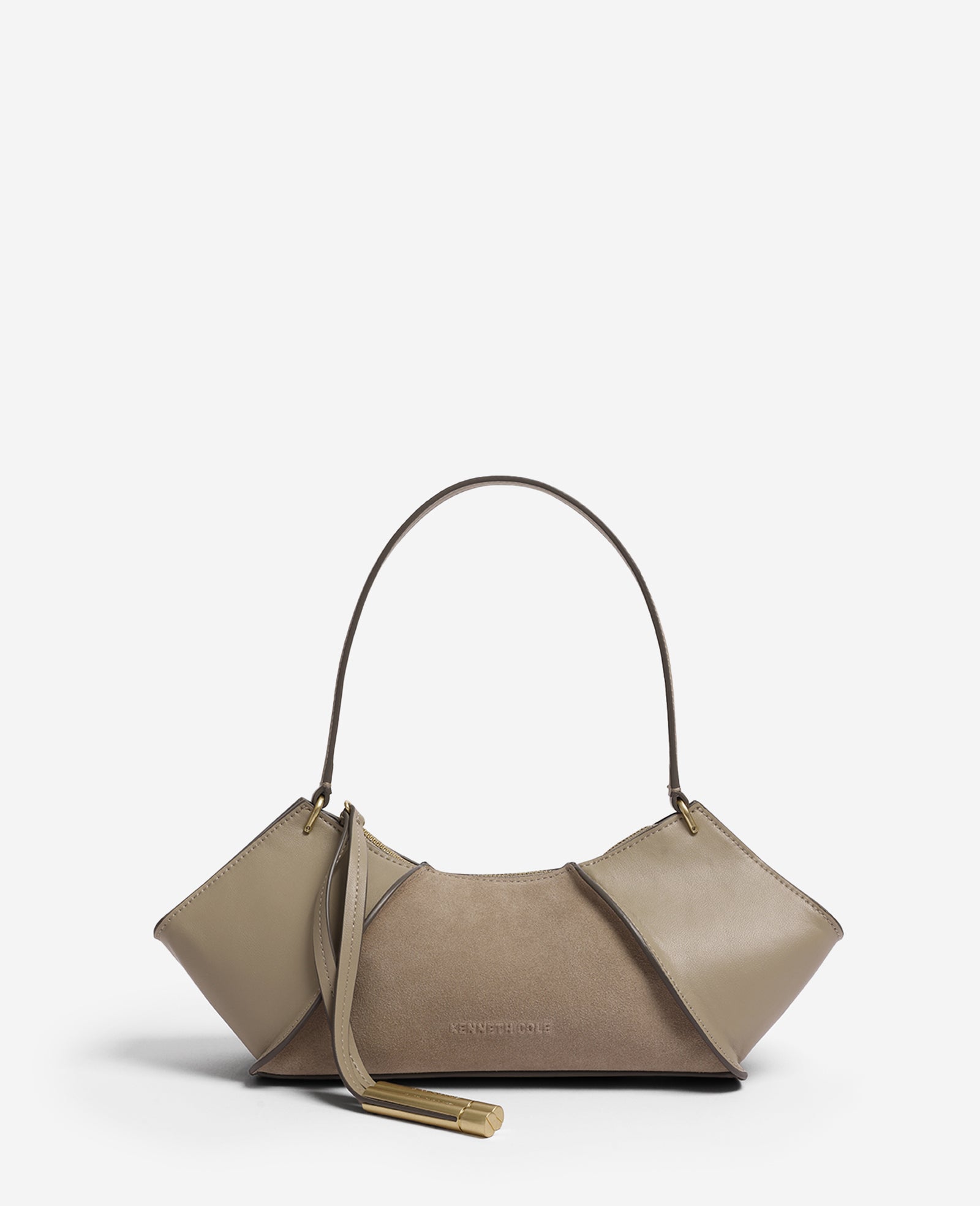 Kenneth Cole Reaction Bags Crosby Suede borsa a spalla taupe