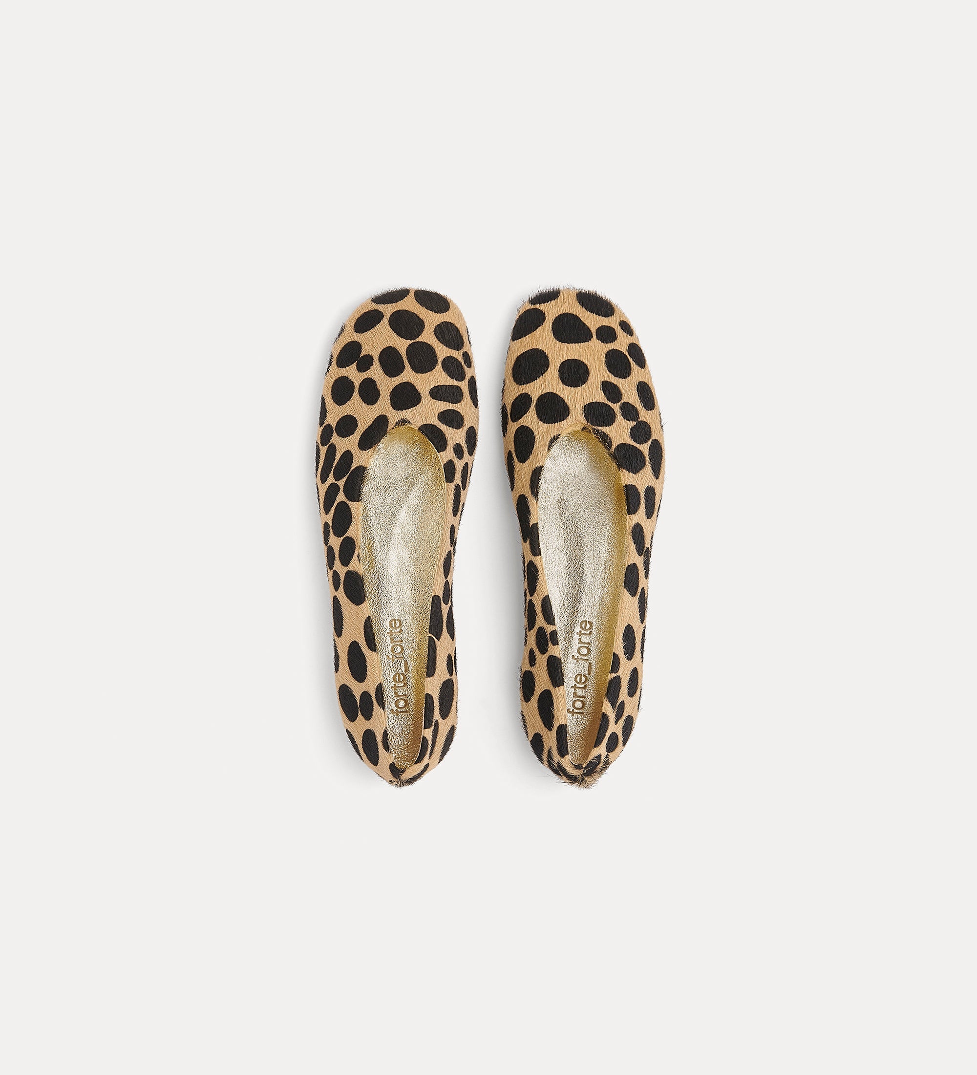 Forte Scarpe ballerine stampa pois noisette in pony