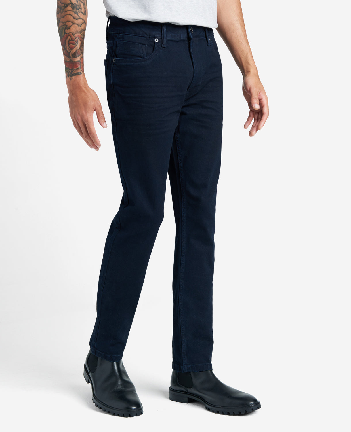 Kenneth Cole Reaction Clothing Slim-Fit Recycled Stretch Denim Jeans blu scuro