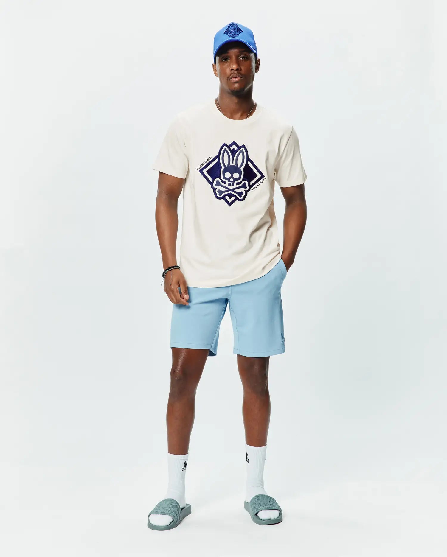 Psycho Bunny Men's Tees MENS TOBIAS GRAPHIC TEE - MT0200288 t-shirt bianca