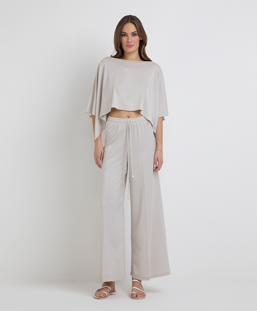 Markup Donna Jeans & Pantaloni Pantapalazzo in maglina lurex