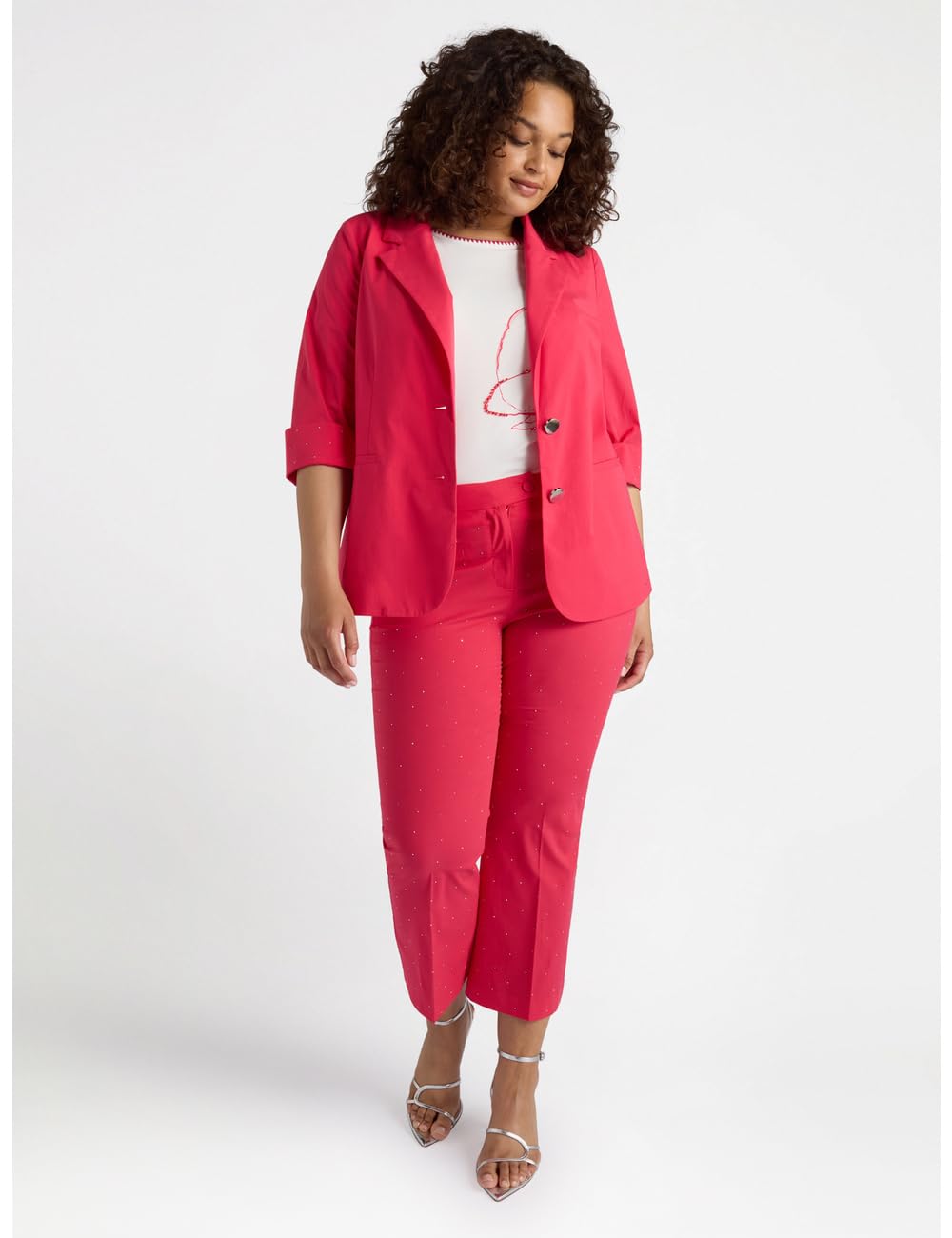 Fiorella Rubino Pantaloni Pantaloni con Piccole Borchie XL Plus stretch