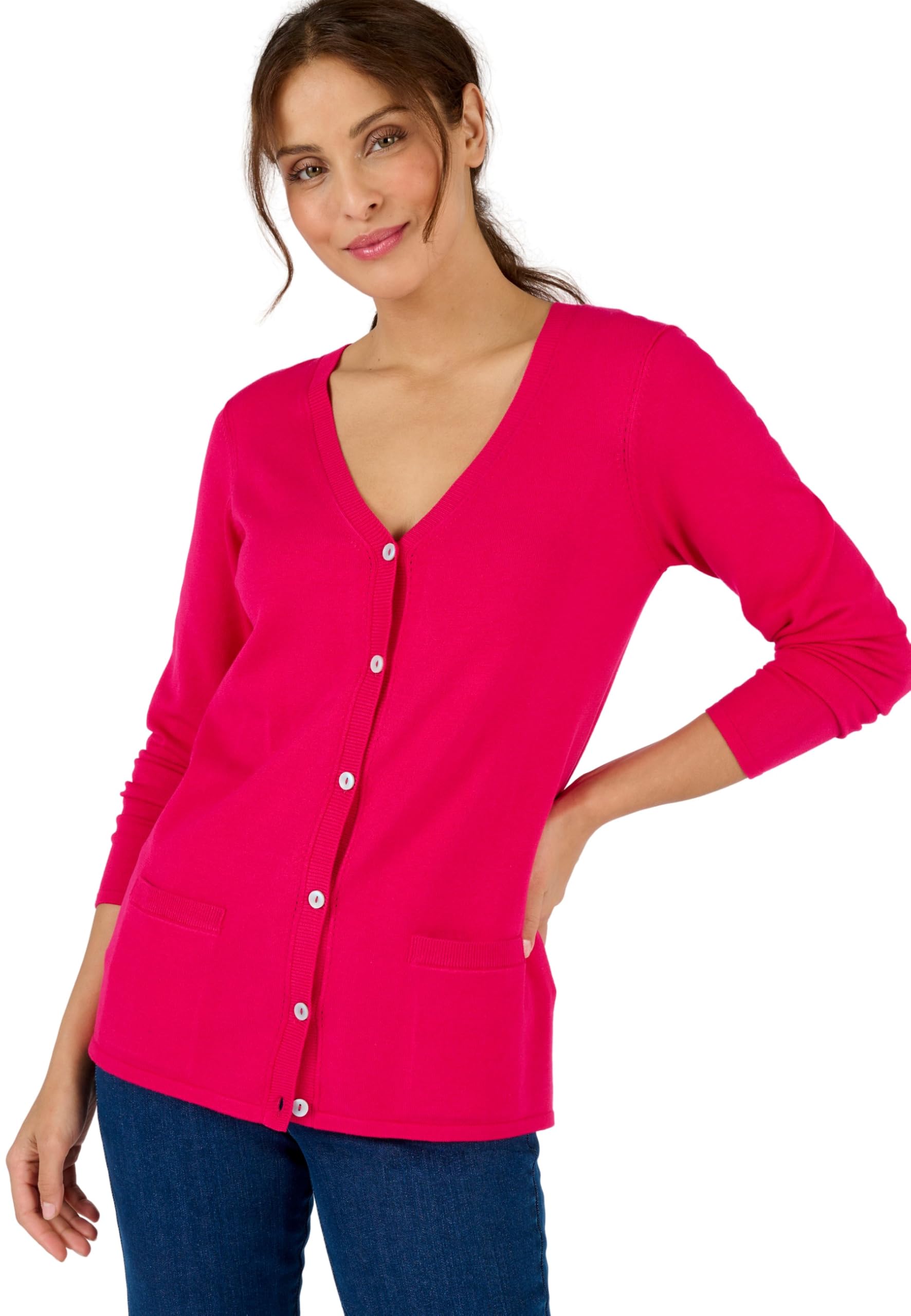 Damart Prêt-à-porter Gilet da donna verde XS in maglia morbida