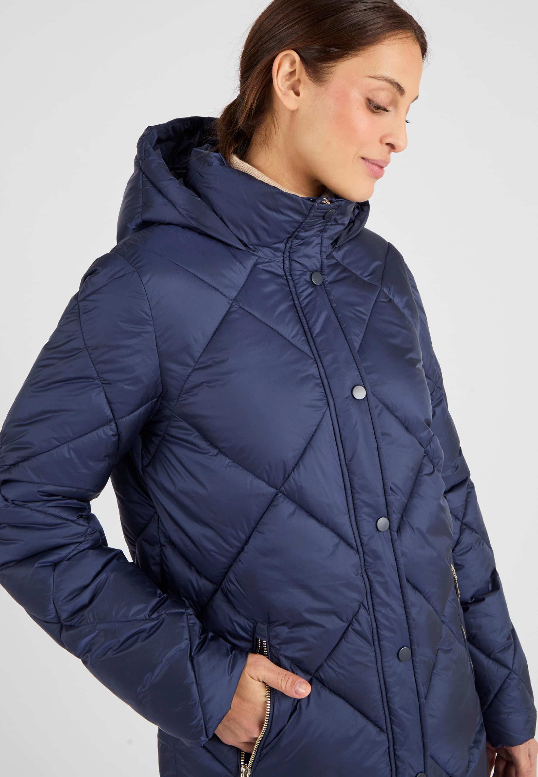 Damart Thermolactyl Maxi-piumino lucido 38-40 blu marino idrorepellente
