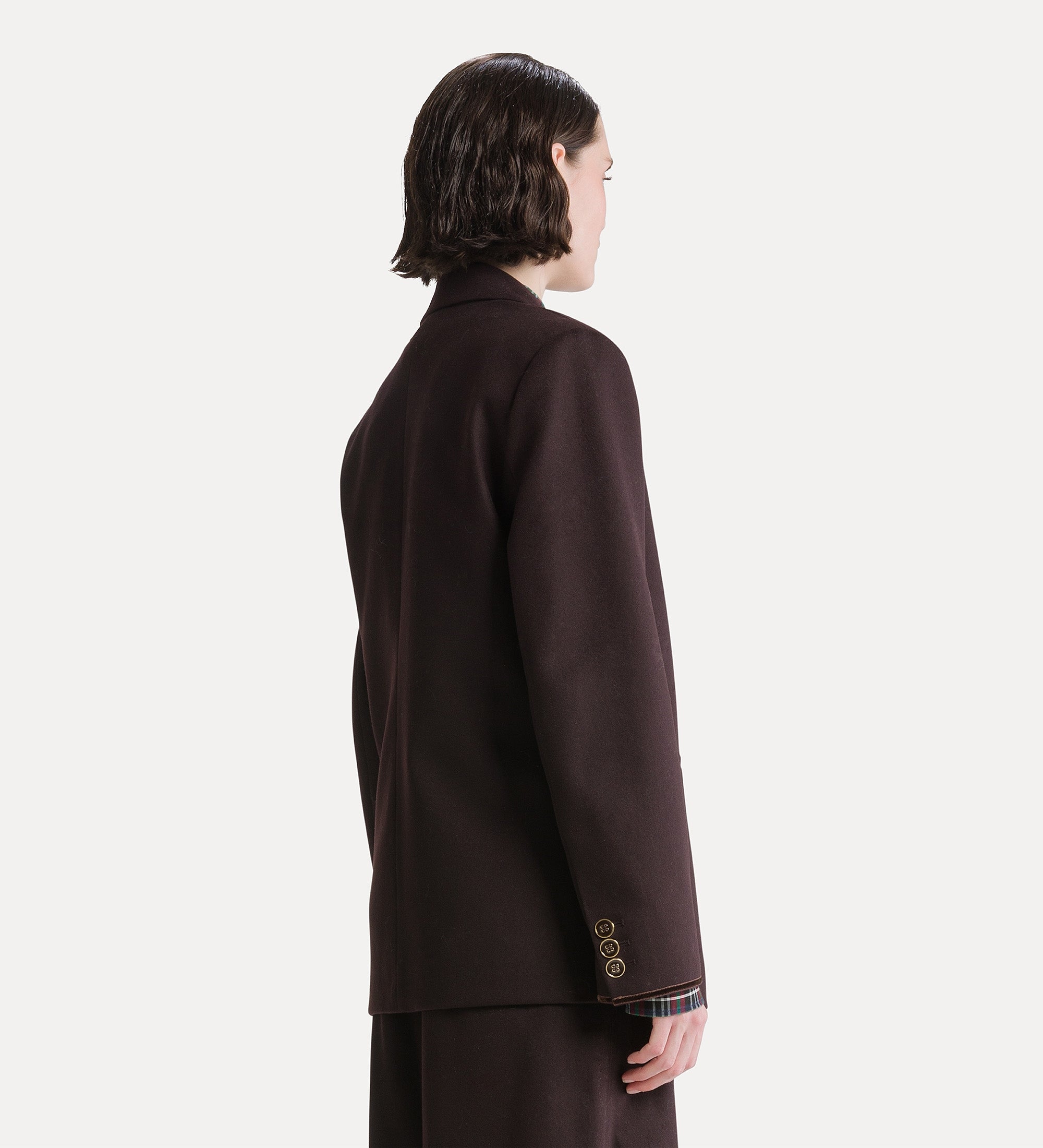 Forte giacche Wool-blend cloth oversized jacket giacca marrone in lana